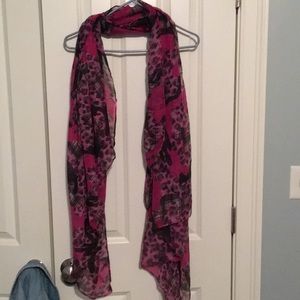 Purple printed scarf/wrap